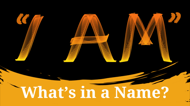 "I AM" - What's in a Name?